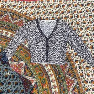 Leopard Cropped Long Sleeve